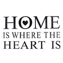 Home Is Where Heart Is Quote Wall Stickers PVC Removable ZY8123