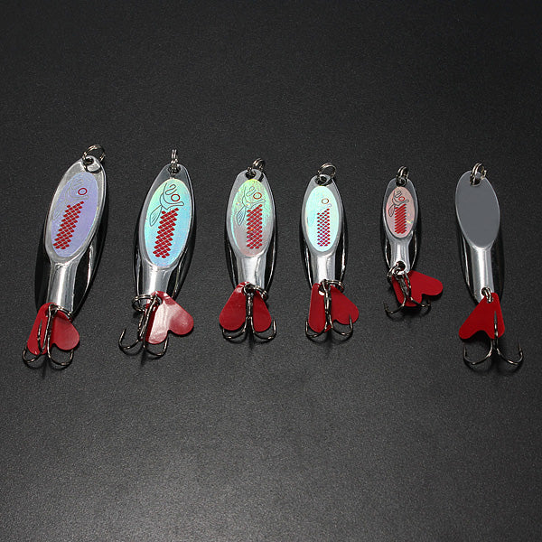 Silver Angled Miter Iron Copper Metal Sequins Lure Lure