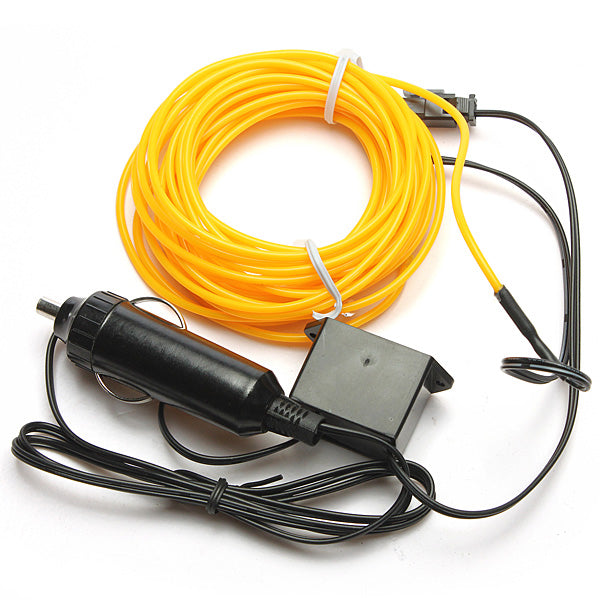 5M EL Neon Light Effect Light Cable Cord Wire 12V Inverter