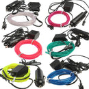 5M EL Neon Light Effect Light Cable Cord Wire 12V Inverter