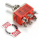 Car Toggle DPDT ON-OFF Switch Auto Parts 6-Pin 15A 250V