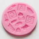 F0490 Silicone Baby Letter Bear Cake Mould Fondant Decoration Mould
