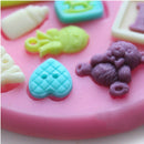 F0490 Silicone Baby Letter Bear Cake Mould Fondant Decoration Mould