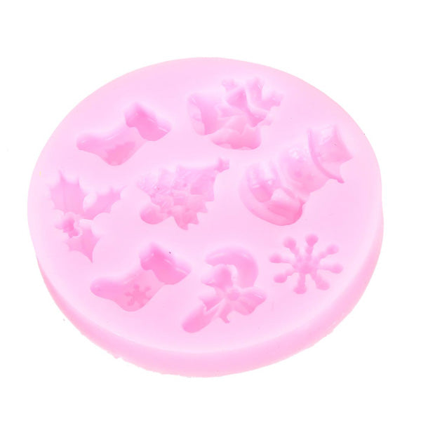 F0537 Silicone Christmas Cake Mold Fondant Soap Chocolate Mold