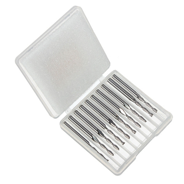 1/8 inch 10pcs 2 Flute Carbide End Mill Router Engraving Bit Tool