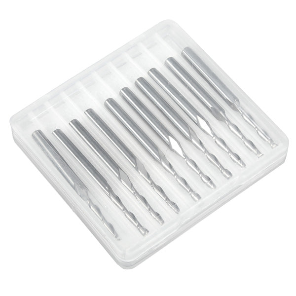 1/8 inch 10pcs 2 Flute Carbide End Mill Router Engraving Bit Tool