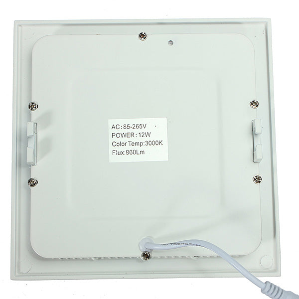 12W Square Ultra Thin Ceiling Energy-Saving LED Panel Light 85-265V