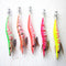 5 pcs 13.5cm20g Wood Shrimp Squid Lures Bait Bass Hooks