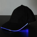 LED Light Glow Club Party Sports Athletic Black Fabric Travel Hat Cap Decorations