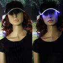 LED Light Glow Club Party Sports Athletic Black Fabric Travel Hat Cap Decorations