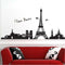 33X60CM Reuse Eiffel Tower PVC Wall Sticker Home Bedroom Decor