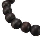Lucky Black Wood Beads Coin Buddhist Prayer Bracelet Unisex