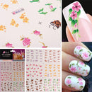 3D Colorful Flower Water Transfer Nail Stickers