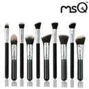 MSQ 10Pcs Black Goat Hair Makeup Cosmetic Brushes Set Kit