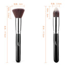 MSQ 10Pcs Black Goat Hair Makeup Cosmetic Brushes Set Kit