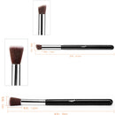MSQ 10Pcs Black Goat Hair Makeup Cosmetic Brushes Set Kit