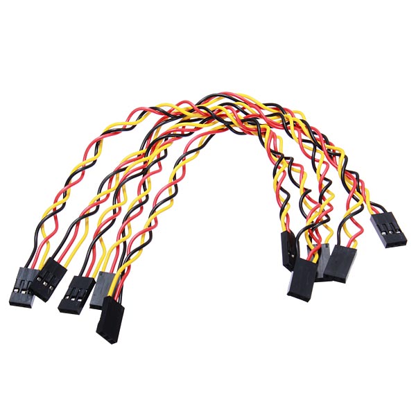 25pcs 3 Pin 20cm 2.54mm Jumper Cable DuPont Wire For  Female To Female