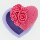 R0227 Silicone Three Rose Fondant Cake Mould DIY Soap Mould