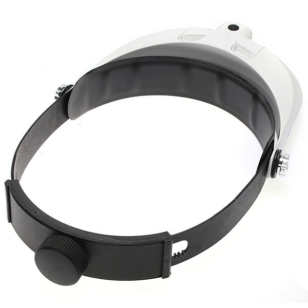 2 LED Headbrand Magnifier Magnifying 5 Lens: 1.0X 1.5X 2.0X 2.5X 3.5X