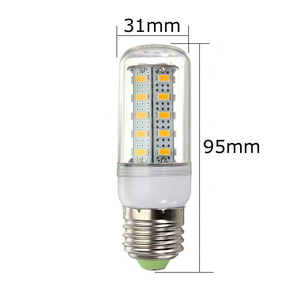 E27 LED 4.5W 36 SMD 5730  Warm White/White Cover Corn Light Lamp  LED Bulb AC 220V