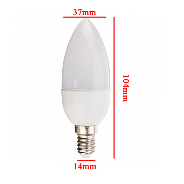 5XE14 2835 SMD 3W Warm White LED Candle Bulb Lamp AC 200-240V