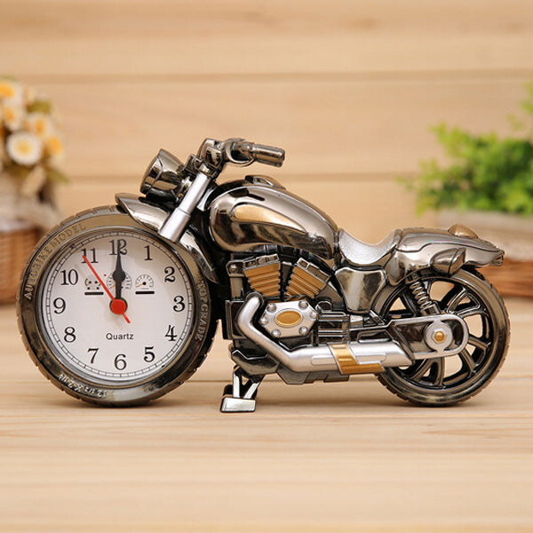 3D Home Decorative Motorcycle Alarm Plastic Cool Clock Birthday Gift Random Color