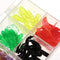 59 Pieces Soft Worm Grub Fishing Lures Baits Jigs Heads Lead Swivels