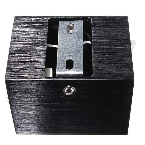 Modern 3W Black LED Square Wall Lamp Surface Install Light Fixture