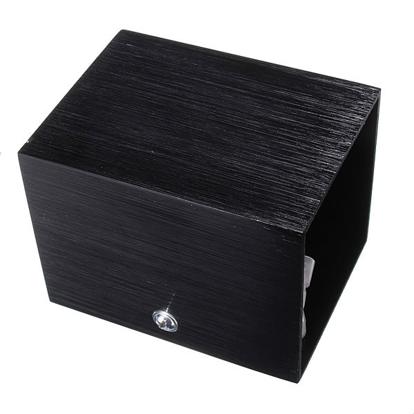 Modern 3W Black LED Square Wall Lamp Surface Install Light Fixture