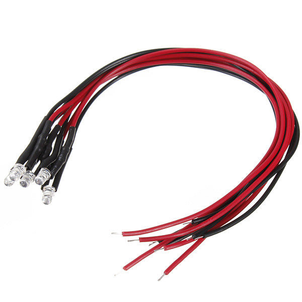 LED Colorful Diode Light Bulb 20cm Pre Wired 3mm 12V DC