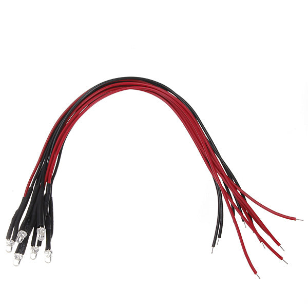 LED Colorful Diode Light Bulb 20cm Pre Wired 3mm 12V DC