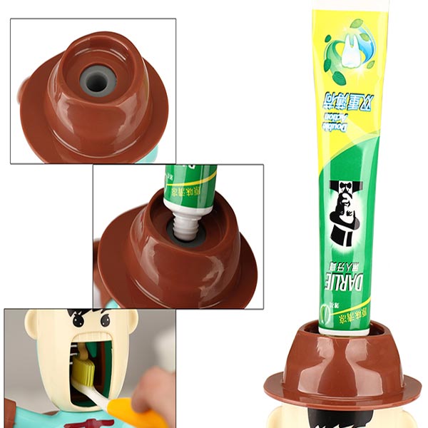 Love Warriors Cowboy Automatic Toothpaste Dispenser Wash Set