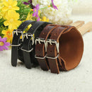 Men Punk Leather Bracelet Wristband Cuff Bangle 2 Layer