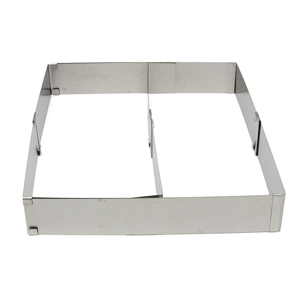 Stainless Steel Rectangle Mousse Ring Retractable Cake Ovenware