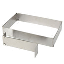 Stainless Steel Rectangle Mousse Ring Retractable Cake Ovenware