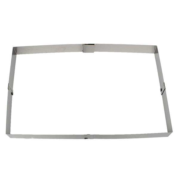 Stainless Steel Rectangle Mousse Ring Retractable Cake Ovenware