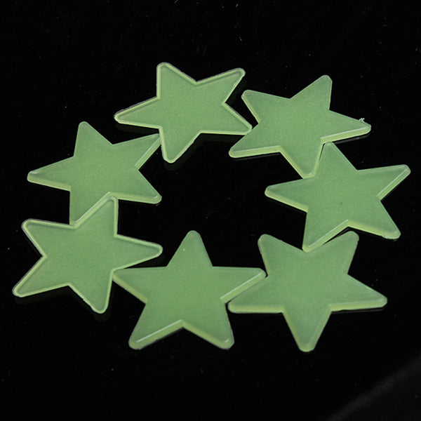 Honana DX-010 100PCS 3CM Fluorescent Glow Star Wall Sticker Decor Sticker