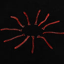 20PCS 2.5cm Silicon Man Made Worm Bait Fishing Lure Bait Grub Red