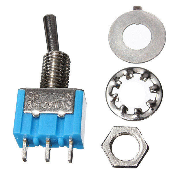 20pcs SPDT 3 Pins Toggle Switch AC 125V 6A ON/ON 2 Position