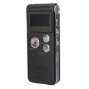 Steel Rechargeable 8GB 650HR Digital Audio Voice Recorder MP3 Player