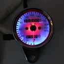 Motorcycle Dual Odometer Speedometer Gauge LED Backlight Signal Light