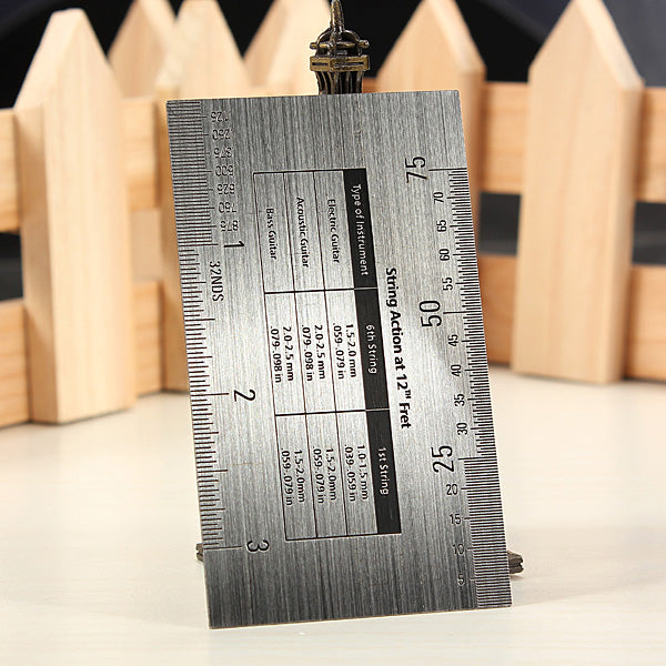 Guitar String Action Gauge Measuring Ruler Bass Luthier Tool