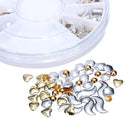 Mix Shape Gold Sliver 3D Resin DIY Nail Art Decoration Wheels