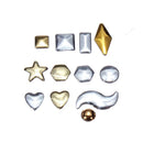 Mix Shape Gold Sliver 3D Resin DIY Nail Art Decoration Wheels