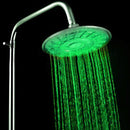 LED RGB Temperature Controlled Self-Powered  Rainfall Top Shower