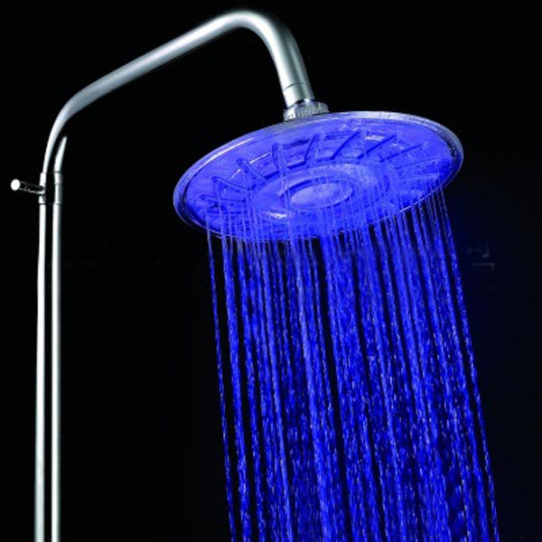 LED RGB Temperature Controlled Self-Powered  Rainfall Top Shower