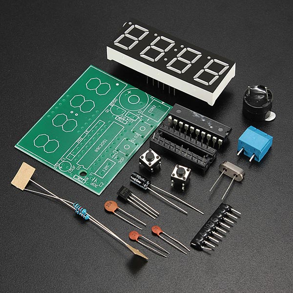 5Pcs C51 4 Bits Electronic Clock Electronic Production Suite DIY Kits