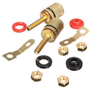 4X2Pcs Speaker Terminal Binding Post Banana Plug Socket Connector