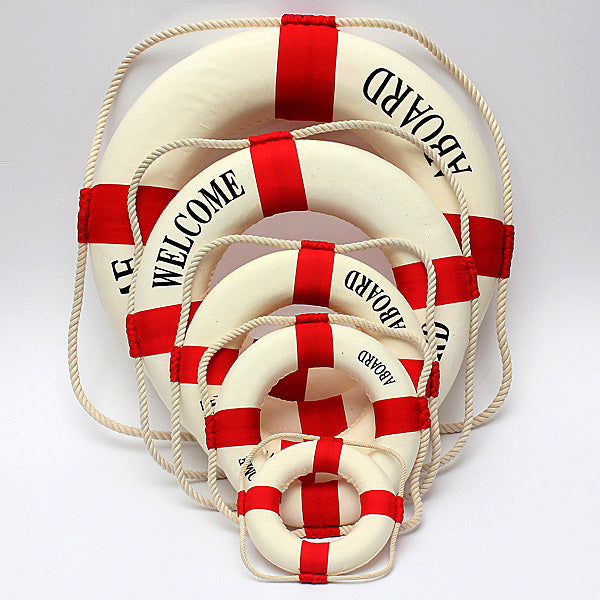 Mediterranean Style Welcome Aboard Decorative Life Buoy Home Decor