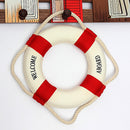Mediterranean Style Welcome Aboard Decorative Life Buoy Home Decor